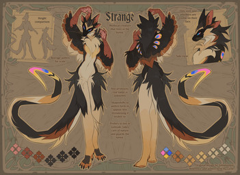 ambiguous_gender anthro biped butt claws countershade_torso countershading feathers feet fingers front_view fur nude nude_ambiguous nude_anthro rear_view simple_background solo tail text toes whiskers cordi mythology dragon mythological_creature mythological_scalie scalie 2026 digital_drawing_(artwork) digital_media_(artwork) english_text hi_res model_sheet