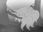 anthro chill hammock male nap relaxing sleeping solo tail sunny_way patreon canid canine fox hybrid mammal digital_media_(artwork)