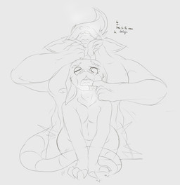 anal anal_penetration anthro antler_grab antlers bodily_fluids breath buckteeth cloven_hooves college college_student curvy_figure drooling duo eyewear femboy finger_in_mouth floppy_ears from_behind_position glasses hair hooves horn larger_male long_tail looking_pleasured male male/male nipples nude pear-shaped_figure pec_grab pecs penetration recording saliva school sex simple_background size_difference slightly_chubby slightly_chubby_anthro smaller_male tail teeth text wide_hips warooden clarence_(peachielee) lenard_(warooden) deer mammal murid murine rat rodent absurd_res digital_drawing_(artwork) digital_media_(artwork) hi_res monochrome