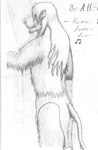 anthro bathing biped bottomwear clothing fur furgonomics hair hair_over_eyes loincloth male mane mane_hair mane_over_eyes musical_note musical_symbol shower showering showering_while_clothed side_view singing singing_in_the_shower smile solo standing symbol text water water_spray wet wet_body wet_fur leonidae felid lion mammal pantherine english_text graphite_(artwork) monochrome signature traditional_media_(artwork)