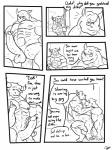 5_fingers 5_toes abs anal anal_masturbation anal_penetration anthro anthro_on_anthro anthro_penetrated anthro_penetrating anthro_penetrating_anthro balls barefoot biceps big_muscles big_penis biped dialogue dildo dildo_sitting door duo erection eyewear feet fingers from_front_position genital_piercing genitals glasses hand_on_hip horn horn_jewelry horn_ring humanoid_feet humanoid_genitalia humanoid_hands humanoid_penis interspecies jewelry male male/male male_penetrated male_penetrating male_penetrating_male mastery_position masturbation muscular muscular_male nipple_piercing nipples nude pecs penetration penis penis_piercing piercing plantigrade prince_albert_piercing ring_(jewelry) sex sex_toy snout speech_bubble text toes toying_self wide_eyed uniparasite evane buck_(evane) eddie_(evane) bovid bovine cattle mammal rhinoceros 2014 black_and_white comic digital_media_(artwork) english_text hi_res line_art monochrome multiple_scenes signature