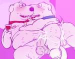 after_sex alcohol anthro backsack balls bed belly beverage big_butt blue_collar blush bodily_fluids butt collar collar_only container cum cum_on_butt cum_on_penis cum_on_tongue cum_string cup drinking_glass duo erection french_kissing fur furniture genital_fluids genitals glass glass_container glass_cup half-closed_eyes hand_on_chest holding_container holding_cup holding_drinking_glass holding_glass holding_object holding_wine_glass humanoid_genitalia humanoid_penis kissing lying male male/male narrowed_eyes nude on_back on_bed overweight overweight_anthro overweight_male penis pillow red_collar selfcest square_crossover sweat sweaty_face tail tongue white_body white_fur wine wine_glass nibblenippler family_guy brian_griffin robot_brian canid canine canis domestic_dog mammal 2025 english_description hi_res