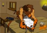 2012 abs anal anal_penetration anthro balls barbs belt biceps big_muscles black_fur body_markings brown_fur brown_hair chair claws clenched_teeth clothing couple cum cum_string cup duo erection eyes_closed fangs feline fur gay green_eyes gripping hair holding inside leaking lion lying male mammal mane markings missionary_position muscles nipples nude on_back open_mouth orange_fur pants pecs penetration penis pose precum raus sex sheath stripes table table_lotus_position teeth tiger tongue warm_colors white_fur
Rating: Explicit
Score: 2
User: MJ1988
Date: March 13, 2014