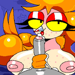 anthro big_breasts big_butt big_penis bodily_fluids bouncing_breasts breasts butt butt_jiggle cum cumshot ejaculation eyelashes female foreskin freckled_breasts freckled_face freckles genital_fluids genitals glistening glistening_body glistening_breasts glistening_butt handjob huge_breasts jiggling lips lipstick makeup male male/female orgasm penile penis pixelated sex solo thick_lips insaniousjaydonius darcy_(insaniousjaydonius) avian bird owl potoo 1:1 animated digital_media_(artwork) loop pixel_(artwork) pixel_animation