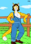 5_fingers anthro blue_sky brown_hair clothing cloud day fence fingers footwear fur fur_markings grass hair male markings nipples orange_body orange_fur outside overalls overalls_only pink_nose plant shirtless shirtless_anthro shirtless_male shoes short_hair sky smile solo striped_body striped_fur striped_markings striped_tail stripes tail tail_markings white_body white_fur kittykuscell catstopher_colombus_(kittykuscell) domestic_cat felid feline felis mammal 2020 digital_drawing_(artwork) digital_media_(artwork) hi_res