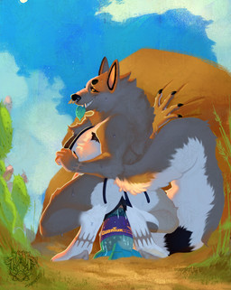 anthro beverage_bottle bikini bodily_fluids bottle cactus cheek_tuft claw_marks claws clothing cloud container desert drooling ear_piercing facial_piercing facial_tuft female finger_claws fluffy fluffy_tail masturbation neck_tuft nose_piercing nose_ring nuka-cola nuka-cola_quantum penetration piercing plant prickly_pear ring_piercing rock saliva scar sky skyscape soda_bottle solo sweat sweatdrop swimwear tail tuft two-piece_swimsuit vaginal vaginal_penetration flabberd fallout microsoft mythology canid canine mammal mythological_canine mythological_creature werecanid werecanine werecreature werewolf
