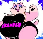 anthro big_breasts black_clothing black_leotard black_pawpads breasts camel_toe cheek cheek_tuft cleavage clothed clothing dipstick_tail emanata facial_tuft female gloves_(marking) leotard markings obese obese_female open_mouth overweight overweight_female pawpads pupils purple_eyelids solo tail tail_markings text text_on_clothing tuft wide_hips shamelesss example_cat domestic_cat felid feline felis mammal 2020 aliasing character_name digital_media_(artwork) english_text microsoft_paint_(artwork)