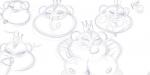 blush eyes_closed fellatio female genitals lips male male/female not_furry oral penile penis sex slightly_chubby sketch_(artist) mario_and_luigi_(series) mario_bros nintendo superstar_saga queen_bean beanish humanoid monochrome sketch