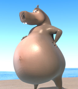 anthro beach belly big_belly biped brown_eyes casual_nudity featureless_chest female female_anthro huge_belly looking_at_viewer navel nude nude_anthro nude_female outdoor_nudity outside plantigrade pose pregnant sea smile solo standing three-quarter_view water ocsda dreamworks madagascar_(series) gloria_(madagascar) common_hippopotamus hippopotamid mammal 3d_(artwork) blender_(artwork) digital_media_(artwork) full-length_portrait hi_res portrait shaded soft_shading