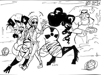 alternate_universe armor bdsm brotherhood_of_steel crossbar_emanata emanata group hazard_symbol machine petplay power_armor radiation_symbol roleplay size_difference symbol liechi fallout fallout_equestria hasbro microsoft my_little_pony bos lars_(code-shark101) equid equine ghoul horse mammal undead zebra black_and_white character_request hi_res monochrome