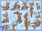 anthro anus backsack balls burping countershading erection feral genitals male penis solo stretching tapering_penis dumderg kyle_(aureldrawsstuff) deer mammal hi_res