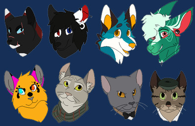 ambiguous_form ambiguous_gender black_body black_bow_tie black_fur black_hair black_inner_ear black_nose blue_body blue_eyes blue_fur bow_tie brown_body brown_eyes brown_fur clothing cross cross_necklace ear_piercing eye_scar facial_scar fur gauged_ear green_body green_eyes green_fur grey_body grey_fur grey_inner_ear grey_inner_ear_fluff grey_nose hair hat headgear headwear heterochromia industrial_piercing inner_ear_fluff jewelry lip_scar necklace nose_scar open_mouth open_smile orange_body orange_eyes orange_fur orange_nose orange_tongue pattern_clothing pattern_scarf piercing pink_eyes pink_scar plaid plaid_clothing plaid_scarf plug_(jewelry) pupils red_eyes red_inner_ear scar scarf simple_background smile solo star_pupils teeth tongue transparent_background tuft unusual_pupils whiskers white_body white_fur sebdoggo canid canine canis domestic_cat domestic_dog felid feline felis german_shepherd herding_dog husky kangaroo macropod mammal marsupial mixed_breed nordic_sled_dog pastoral_dog spitz 2018 aliasing alpha_channel digital_media_(artwork) flat_colors headshot_portrait microsoft_paint_(artwork) multiple_images portrait