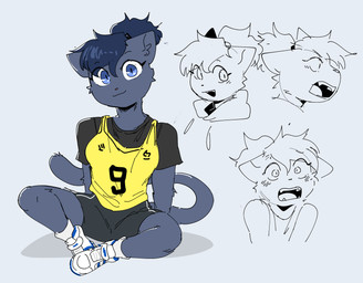 anthro athletic_wear black_bottomwear black_clothing black_shorts blue_body blue_ears blue_eyes blue_fur blue_hair blue_tail bottomwear breasts clothed clothed_anthro clothed_female clothing expressions eye_through_hair eyebrow_through_hair eyebrows female female_anthro footwear fur hair jersey mouth_closed multiple_poses number number_on_clothing number_on_jersey open_mouth pose shirt shoes shorts simple_background sitting smile solo tail thin_eyebrows tied_hair topwear translucent translucent_hair uniform white_clothing white_footwear white_sclera white_shoes wide_eyed conditional_dnp sonokido ventura_city_drifters alina_scratch domestic_cat felid feline felis mammal russian_blue 2022 digital_media_(artwork) hi_res