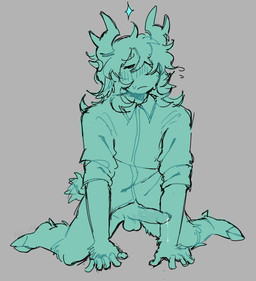 antlers balls blush bodily_fluids bottomless clothed clothing collared_shirt dress_shirt dripping eyebrow_through_hair eyebrows genital_fluids genitals hair hooves horn horn_jewelry horn_ring humanoid_hands jewelry kneeling leaking_precum long_hair looking_up male penis precum precum_drip ring_(jewelry) shirt shirt_only solo sweat tail tail_motion tailwag topwear topwear_only translucent translucent_hair vein veiny_penis avi3_444 phighting roblox medkit_(phighting) deer demon humanoid inphernal mammal hi_res sketch