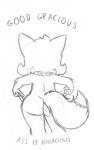 adolescent anthro big_butt butt female fur gesture hand_gesture jewelry necklace nude pointing simple_background solo text wide_hips young young_anthro young_female etchgerbil bittersweet_candy_bowl daisy_(bcb) domestic_cat felid feline felis mammal english_text sketch