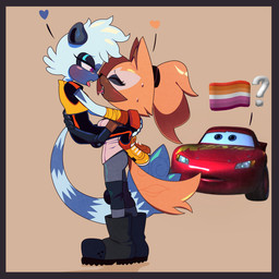 anthro being_watched blush bodily_fluids boots border car carrying_another carrying_partner clothed clothing duo female female/female footwear fur genitals gloves group hair handwear looking_at_another machine male male/female open_mouth purple_border saliva saliva_string shoes simple_background sneakers sponge sultry_gaze tail teeth tongue tongue_out topwear trio vehicle white_body white_fur wrapped_legs kerotheklutz cars_(disney) disney idw_publishing pixar sega sonic_the_hedgehog_(comics) sonic_the_hedgehog_(idw) sonic_the_hedgehog_(series) lightning_mcqueen tangle_the_lemur whisper_the_wolf animate_inanimate canid canine canis dire_car dire_machine dire_vehicle lemur living_car living_machine living_vehicle mammal primate ring-tailed_lemur strepsirrhine wolf 1:1 digital_media_(artwork) hi_res meme watermark