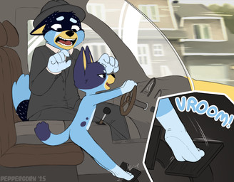 5_fingers age_difference anthro barefoot biped bodily_fluids car claws clothed clothed/nude clothed_anthro clothed_male clothing dipstick_tail driving duo eyebrows feet female fingers hat headgear headwear inside_car inside_vehicle male markings nude nude_anthro nude_female older_anthro older_male open_mouth open_smile plantigrade right-hand_drive sitting slim slim_anthro slim_female smile sweat tail tail_markings toes vehicle vroom young young_anthro young_female younger_anthro younger_female peppercorn_kiddo bluey_(series) bandit_heeler bluey_heeler australian_cattle_dog canid canine canis cattledog domestic_dog herding_dog mammal pastoral_dog 2025 hi_res daughter_(lore) father_(lore) father_and_child_(lore) father_and_daughter_(lore) parent_(lore) parent_and_child_(lore) parent_and_daughter_(lore)