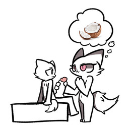 anthro duo female genitals handjob heart_symbol humanoid_genitalia humanoid_penis male male/female penile penis sex tail ram_g_thunder 1:1 animated hi_res loop