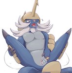 anus fangs female feral genitals masturbation pussy sex_toy solo teeth toying_self vaginal vaginal_masturbation nintendo pokemon generation_5_pokemon pokemon_(species) samurott absurd_res hi_res