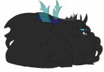 ambiguous_gender arthropod belly calorie changeling fangs feral friendship_is_magic hasbro horn insect_wings morbidly_obese morbidly_obese_ambiguous morbidly_obese_feral my_little_pony obese obese_ambiguous obese_feral overweight overweight_ambiguous overweight_feral simple_background solo teeth what_has_magic_done white_background wings
