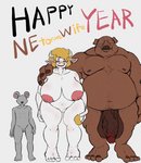 anthro balls big_balls big_breasts big_penis bovid bovine breasts cattle chinese_zodiac cuckold domestic_pig female genitals group hakiahki hi_res holidays huge_balls huge_breasts huge_penis huge_thighs humanoid male male/female mammal mature_female mature_male mouse murid murine new_year nipples nude overweight overweight_male penis penis_size_difference rodent size_difference smaller_male suid suina sus_(pig) thick_thighs trio vein veiny_penis year_of_the_ox