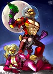 anthro breasts cleavage clothed clothing duo exposed_chest female laser_gun male male/female moon muscular muscular_male ranged_weapon space tight_clothing torn_clothing weapon iamespecter five_nights_at_freddy's freddy_in_space_2 scottgames chica_(fnaf) freddy_(fnaf) space_chica_(fnaf) avian bear bird chicken galliform gallus_(genus) mammal phasianid 2023 absurd_res hi_res