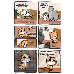 bodily_fluids comforting_another crying duo female feral male relaxing sad smile solo tail tears text kashicats mido_(kashicats) mochi_(kashicats) domestic_cat felid feline felis mammal 1:1 comic digital_media_(artwork) english_text
