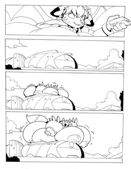 anthro belly big_belly big_breasts big_butt big_nipples breast_expansion breasts butt butt_expansion claws clothing cloud coat duo erect_nipples expansion eyewear female field fur goggles growth hair hangar huge_belly huge_breasts huge_butt hyper hyper_belly hyper_breasts hyper_butt inflation lab_coat laboratory landscape macro male membrane_(anatomy) membranous_wings nipples paws plant ruins science shrub simple_background size_difference topwear wide_hips wings rabid bandai_namco digimon demont canid canine digimon_(species) felid mammal renamon comic monochrome