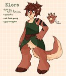 anthro bag clothed clothing female fluffy fluffy_tail fur hair pawpads pose profanity short_hair solo standing tail text cutestcure activision spyro_the_dragon elora faun 2022 digital_drawing_(artwork) digital_media_(artwork) english_text hi_res