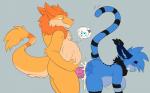 anthro blush bodily_fluids breasts duo fangs female fur genital_fluids genitals inflation male male_pred orange_body orange_fur penetration penis sabertooth_(anatomy) sex simple_background smile tail teeth vaginal vaginal_penetration vore crisstail crisstail_(character) savvel felid feline lynx mammal sergal 16:10 digital_drawing_(artwork) digital_media_(artwork) hi_res widescreen