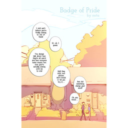 anthro beanie black_text blue_text border brown_body brown_fur brown_hair clothed clothing cloud detailed_background dialogue dipstick_ears duo ear_markings femboy fence fur grass hair hat headgear headwear hoodie male multicolored_ears outside plant power_lines shrub sky speech_bubble tail tan_body tan_fur text title topwear tree walking white_border doxy jesse_(onta) marty_(onta) canid canine canis domestic_dog felid lion mammal pantherine 1:1 2025 comic english_text one_panel_comic