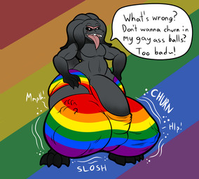 ambiguous_gender ambiguous_prey anthro anthro_pred ball_bulge balls balls_outline barely_contained barely_contained_penis big_balls big_bulge big_butt big_penis black_highlights black_sclera bulge butt calling_for_help churning_balls clothed clothed_anthro clothed_male clothing cock_vore detailed_bulge dialogue facial_scar fangs genital_outline genitals gloves_(marking) hand_imprint hands_on_hips hands_on_own_hips highlights_(coloring) huge_balls huge_bulge huge_penis hyper hyper_balls hyper_bulge hyper_genitalia hyper_penis imprint leg_markings lgbt_pride looking_at_viewer male male_anthro male_pred markings motion_lines muffled muffled_speech multicolored_body multicolored_clothing multicolored_thong multicolored_underwear multiple_prey navel open_mouth pattern_clothing pattern_thong pattern_underwear penile penis penis_base penis_outline pride_color_clothing pride_color_thong pride_color_underwear pride_colors pseudo_hair rainbow rainbow_background rainbow_flag rainbow_pride_flag rainbow_symbol scar simple_background six-stripe_rainbow_pride_colors sloshing_balls socks_(marking) solo speech_bubble squirming struggling struggling_prey talking_to_another talking_to_prey teeth tentacle_hair tentacles text thick_thighs thong thong_only tongue tongue_out topless underwear underwear_only unwilling_prey vore white_eyes kanida lgbt_pride_month kanida_(kanida) alien digital_drawing_(artwork) digital_media_(artwork) english_text hi_res