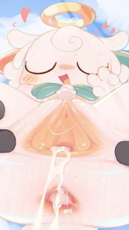 after_sex anthro anthro_focus anus biped blush blush_stickers bodily_fluids butt chibi cloud cum cum_from_ass cum_from_vagina cum_in_ass cum_in_vagina cum_inside disembodied_hand duo eyes_closed faux_gaping_pussy female female_focus fur genital_fluids genital_focus genitals gesture glistening glistening_body halo hand_gesture head_tuft heart_reaction heart_symbol inner_labia leaking_anus leaking_cum leaking_vagina low-angle_view mostly_nude mostly_nude_anthro mostly_nude_female open_mouth open_smile orange_anus orange_blush orange_insides orange_mouth orange_tongue orange_vulva outside presenting presenting_cum_inside presenting_vulva sky smile solo_focus spread_butt spread_vulva spreading sweat tongue tuft unusual_insides urethra v_sign vulva white_body white_fur falni devil_connection makemon kupyadel_(makemon) summoner_(devil_connection) 2026 9:16 digital_drawing_(artwork) digital_media_(artwork) hi_res