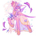 1:1 2024 canon_couple clothing crown dress duo equid equine feet female feral friendship_is_magic hair hair_bun hasbro headgear heart_symbol hi_res hooves horn hug male male/female mammal meme my_little_pony mythological_creature mythological_equine mythology princess_cadance_(mlp) quadruped redraw rofiqwq shining_armor_(mlp) simple_background size_difference standing the_bride_and_the_ugly_ass_groom unicorn veil wedding_dress white_background winged_unicorn wings