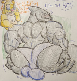 2males anthro balls barazoku big_balls big_butt butt butt_focus butt_grab duo embarrassed genitals hand_on_butt huge_balls huge_butt leg_grab male male_focus welyr disney lilo_and_stitch gantu alien