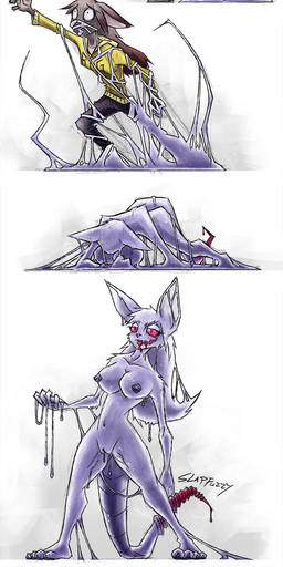 anthro assimilation bottomwear breasts clitoris clothing corruption dripping exclamation_point female fur genitals goo-connected_lips goo_transformation hair hoodie nipples nude paint pants red_sclera simple_background slime smile solo species_transformation standing surprised takeover topwear transformation transformation_sequence vulva slapfuzzy demon goo_creature lagomorph leporid mammal rabbit ink_(disambiguation) 2020 full-length_portrait hi_res portrait sequence sketch