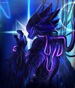 3_fingers 4_ears anthro blue_body blue_eyes countershade_face countershading cybernetic_spine cybernetics cyberware feathers fingers headset_microphone hose looking_at_viewer looking_back looking_back_at_viewer machine male multi_ear nude rear_view simple_background solo winged_arms wings wire wiring ridiy third-party_edit benze avali absurd_res color_edit colored digital_media_(artwork) half-length_portrait hi_res portrait