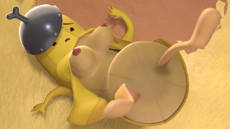 armor breasts clothing embarrassed exposed_breasts eyebrows falling falling_over female food frown grass headgear helmet nipples on_ground open_frown open_mouth plant raised_inner_eyebrows solo wardrobe_malfunction zensintemple adventure_time cartoon_network multiversus banana_guard food_creature 16:9 2024 3d_(artwork) blender_(artwork) digital_media_(artwork) hi_res widescreen