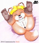 anthro anus baby bedding bedding_background blonde_hair blue_eyes bodily_fluids butt cervix clitoris dipstick_tail eyes_closed feet female front_view fur gaping gaping_anus genital_fluids genitals gloves_(marking) hair happy leg_markings legs_up loli looking_up lying markings multicolored_tail no_teeth nude on_back open_mouth orange_body orange_fur purple_background pussy simple_background socks_(marking) soles solo tail tail_markings white_body white_fur young young_anthro maximilo katinka canid canine fox mammal red_fox true_fox 2016 hi_res signature