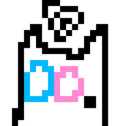 1000_hours_in_ms_paint 2_horns ambiguous_gender animated_gif big_iris blinking feral heterochromia horn jagged_mouth looking_at_viewer markings mole_(marking) mouth_closed no_pupils simple_background smile solo triangle_halo white_background white_body bugguydude gigi_(bugguydude) demon 1:1 2025 animated digital_media_(artwork) hi_res short_playtime