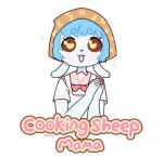 apron clothed clothing fur gaming hair happy head_scarf humor joke school_uniform simple_background solo text uniform scorci cooking_mama chelsi bovid caprine mammal sheep english_text hi_res