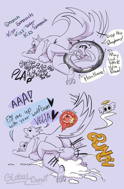 anthro balls big_balls bodily_fluids bone breasts clothing cloven_hooves cock_vore crunch crushing_sound_effect cum cum_in_vagina cum_inside cum_vore dialogue digestion ejaculation fatal_vore female from_front_position genital_fluids genitals halo hooves huge_balls impregnation internal interspecies interspecies_impregnation kissing lying male male/female missionary_(religious) missionary_position on_back open_mouth ovum pawpads paws penetration penile penis plap priest religion religious_clothing romantic romantic_couple sex simple_background size_difference skull smooch_(sound_effect) sound_effects sperm_cell tail text vaginal vaginal_penetration vore vulva globaldonut34 mythology gd_(globaldonut34) velia_(globaldonut34) bovid canid canine canis caprine human mammal mythological_canine mythological_creature sheep werecanid werecanine werecreature werewolf wolf absurd_res digital_media_(artwork) english_text hi_res sequence trans_(lore) trans_woman_(lore)