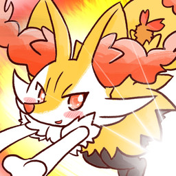 ambiguous_anthro ambiguous_gender anthro biped blush digitigrade dipstick_tail dutch_angle food front_view leaning leaning_forward looking_at_viewer markings object_in_tail open_mouth open_smile shrimp_(food) simple_background smile snout solo tail tail_markings three-quarter_view annyui0611 nintendo pokemon braixen canid generation_6_pokemon mammal pokemon_(species) 1:1 2022 digital_drawing_(artwork) digital_media_(artwork) hi_res japanese_description portrait three-quarter_portrait translated_description