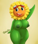 big_breasts blue_eyes breasts eyewear eyewear_on_head female female_humanoid flower genitals gesture goggles goggles_on_head green_body looking_at_viewer nipples non-mammal_nipples not_furry plant pussy simple_background smile smiling_at_viewer solo sunflower waving waving_at_viewer wide_hips galv3z_(artist) electronic_arts plants_vs._zombies plants_vs._zombies_heroes popcap_games solar_flare_(pvz) elemental_creature elemental_humanoid flora_fauna flower_creature humanoid plant_humanoid sunflower_(pvz) 2020 6:7 hi_res signature