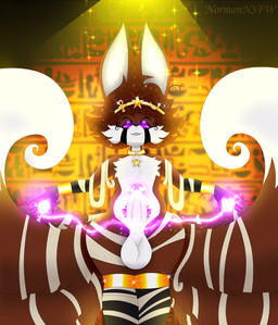 2_tails anthro balls big_balls big_ears big_penis biped brown_body brown_fur candy chocolate clothing costume crown dessert egyptian erection femboy food fur genitals glans halloween_costume headgear holidays humanoid_genitalia humanoid_penis hypnosis hypnotizing_viewer legs_together looking_at_viewer magic male male_anthro mind_control multi_tail naughty_face penis pose purple_eyes pyramid solo spiral star tail thick_thighs tiara white_body white_fur normannsfw halloween incubus! cleopatra normanthefox canid canine canine_demon demon fox mammal absurd_res hi_res pinup
