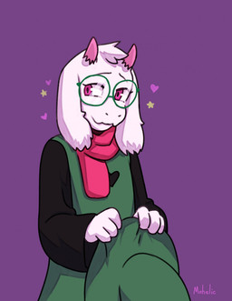 2_horns anthro fur horn looking_at_viewer male pink_eyes pink_horn pink_scarf removing_hat scarf solo white_body white_fur mohalic deltarune undertale_(series) ralsei bovid caprine goat mammal 2022 hi_res