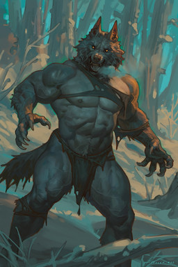 5_fingers abs anthro bottomwear breath claws clothing fangs finger_claws fingers forest forest_background fur grey_body grey_fur head_tuft loincloth looking_at_viewer male muscular muscular_anthro muscular_male nature nature_background nipples open_mouth outside pecs plant pointy_ears prick_ears snow solo tail teeth thick_thighs torn_clothing tree tuft vein veiny_muscles yellow_eyes taran_fiddler mythology canid canine mammal mythological_canine mythological_creature werecanid werecanine werecreature werewolf 2025 digital_media_(artwork) hi_res portrait signature three-quarter_portrait
