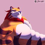 abs anthro male mascot muscular pecs solo browncatfe frosted_flakes kellogg's tony_the_tiger felid mammal pantherine tiger 1:1