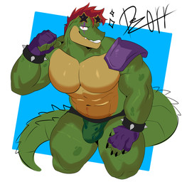 anthro bracelet bulge clothing eyewear fingerless_gloves gesture glasses gloves green_body hair hand_gesture handwear jewelry legwear machine male mohawk muscular muscular_anthro muscular_male pecs pointing pointing_at_self presenting red_hair smile solo sunglasses tail tights dezoff five_nights_at_freddy's five_nights_at_freddy's:_security_breach scottgames steel_wool_studios montgomery_gator alligator alligatorid animatronic crocodilian reptile robot scalie 1:1 absurd_res hi_res