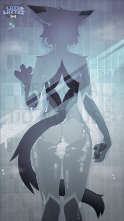 against_surface anthro ass_on_glass bathing bathroom_tiles bubble butt butt_pose censored_genitalia dripping face_hidden female fluffy fluffy_tail fur glass glass_wall grey_body grey_fur hidden_face latte_(latelattes) long_tail nude nude_female on_glass pawpads paws pose rear_view shower showering soap soap_bubbles soapy solo suds tail wet latelattes domestic_cat felid feline felis mammal 9:16 absurd_res censored hi_res